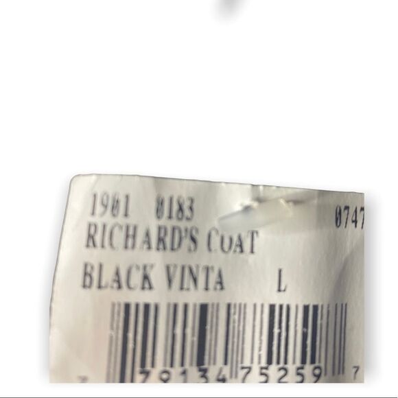 Roots “Richard” Leather Car Coat Vintage Black Treated size L Zip Front Y - Picture 8 of 16